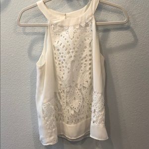 Eyelet halter top